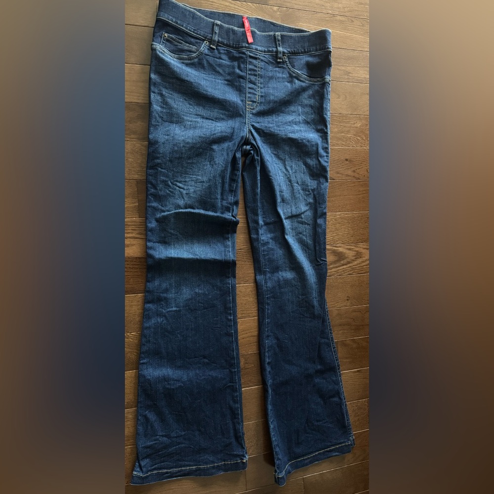 SPANX Indigo Denim Jeans. Tummy crunching design.
